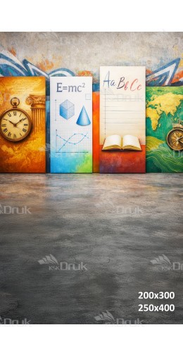 Tło fotograficzne „Edukacyjne plakaty – wzory, alfabet i sztuka” | 4063